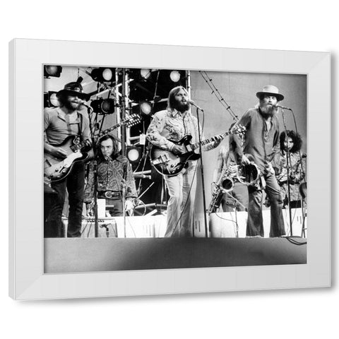 The Beach Boys-1971 White Modern Wood Framed Art Print by Vintage Music Archive