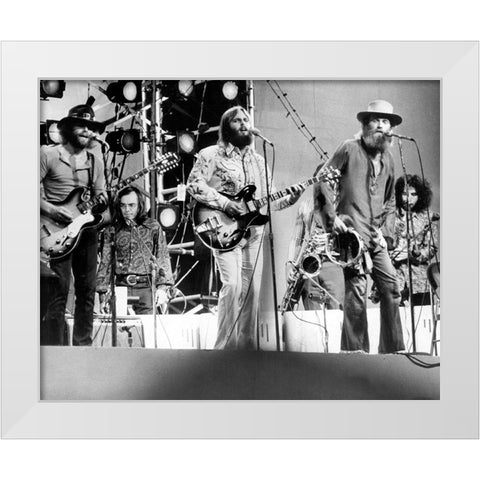 The Beach Boys-1971 White Modern Wood Framed Art Print by Vintage Music Archive