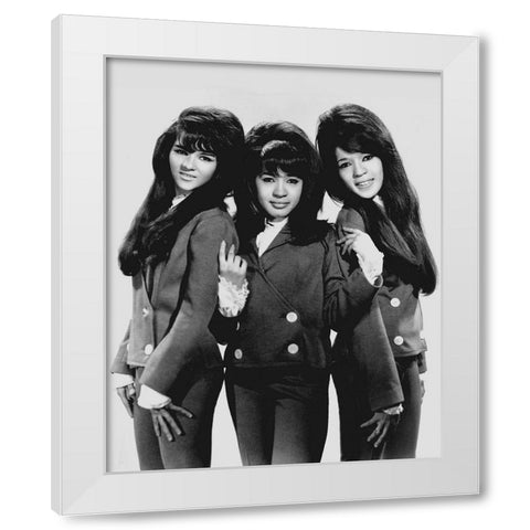 The Ronettes-1966 White Modern Wood Framed Art Print by Vintage Music Archive