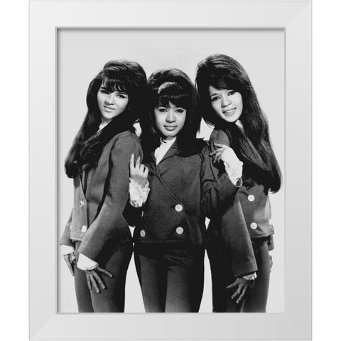 The Ronettes-1966 White Modern Wood Framed Art Print by Vintage Music Archive