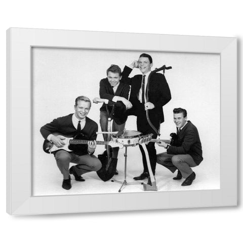 The Esquires White Modern Wood Framed Art Print by Vintage Music Archive