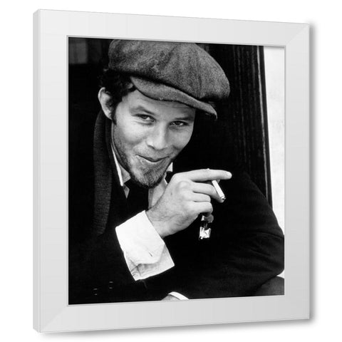 Tom Waits-1974 White Modern Wood Framed Art Print by Vintage Music Archive