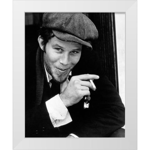 Tom Waits-1974 White Modern Wood Framed Art Print by Vintage Music Archive