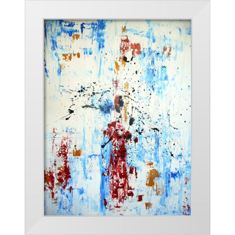 Hit White Modern Wood Framed Art Print by Clement, Diane