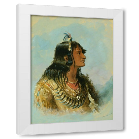 Ma wo ma White Modern Wood Framed Art Print by Miller, Alfred Jacob