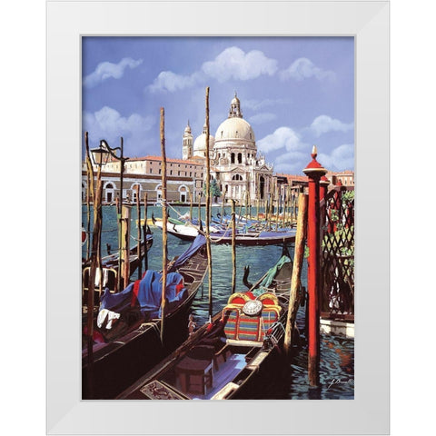 Chiesa Della Salute White Modern Wood Framed Art Print by Borelli, Guido