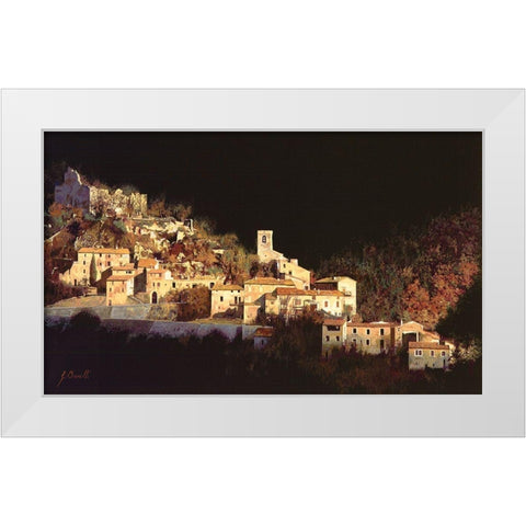 Paesaggio Scuro White Modern Wood Framed Art Print by Borelli, Guido