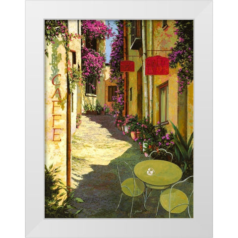 Caffe Piccolo il covo White Modern Wood Framed Art Print by Borelli, Guido
