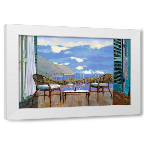 Aperitivo al Tramonto White Modern Wood Framed Art Print by Borelli, Guido
