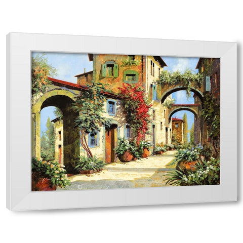 Archi Sulla Via White Modern Wood Framed Art Print by Borelli, Guido