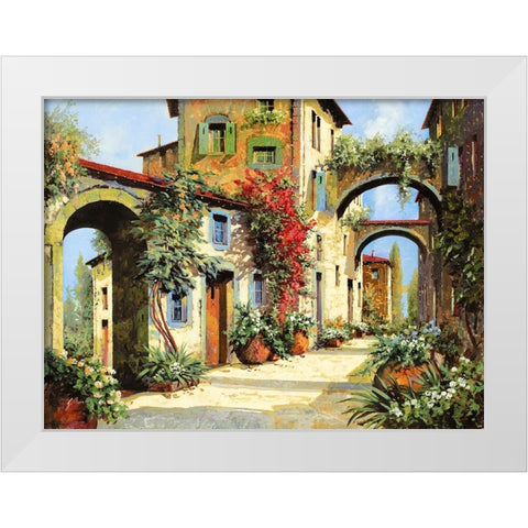 Archi Sulla Via White Modern Wood Framed Art Print by Borelli, Guido