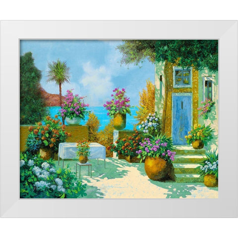 Scalette e Tavolo White Modern Wood Framed Art Print by Borelli, Guido