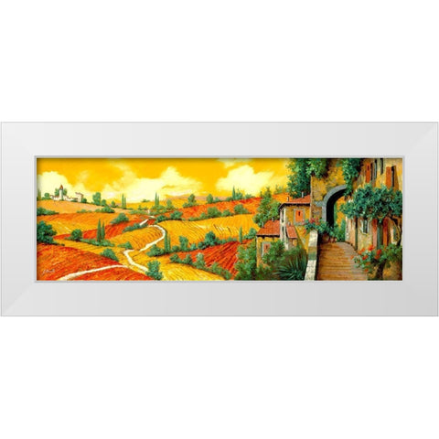 Bassa Toscana White Modern Wood Framed Art Print by Borelli, Guido