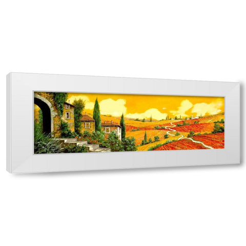 Terra Di Siena White Modern Wood Framed Art Print by Borelli, Guido