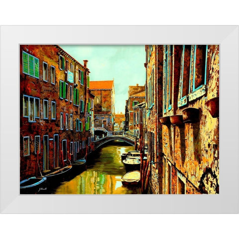 Venezia Al Tramonto White Modern Wood Framed Art Print by Borelli, Guido