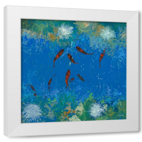 Nove Pesciolini White Modern Wood Framed Art Print by Borelli, Guido