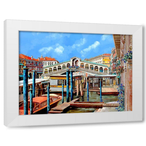 Rialto DallAltro Lato White Modern Wood Framed Art Print by Borelli, Guido