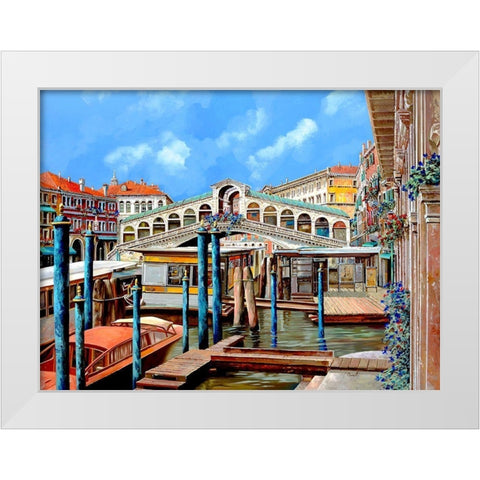 Rialto DallAltro Lato White Modern Wood Framed Art Print by Borelli, Guido