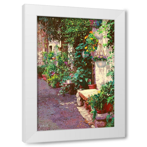 La Panca di Pietra Uno White Modern Wood Framed Art Print by Borelli, Guido