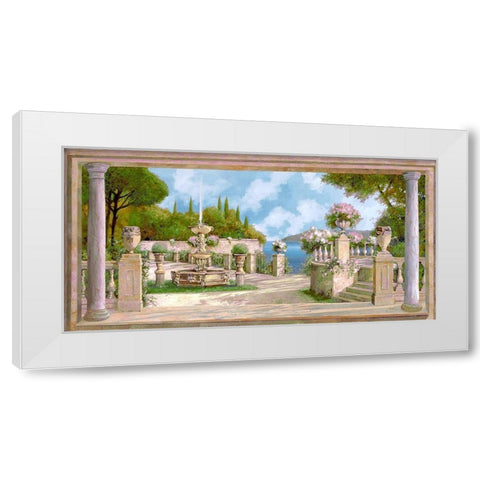 La Fontana eII White Modern Wood Framed Art Print by Borelli, Guido