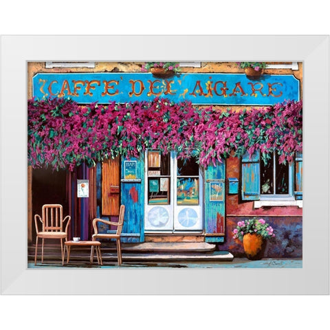 CafÃ© de laigare White Modern Wood Framed Art Print by Borelli, Guido