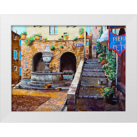 Rue du Bresc White Modern Wood Framed Art Print by Borelli, Guido