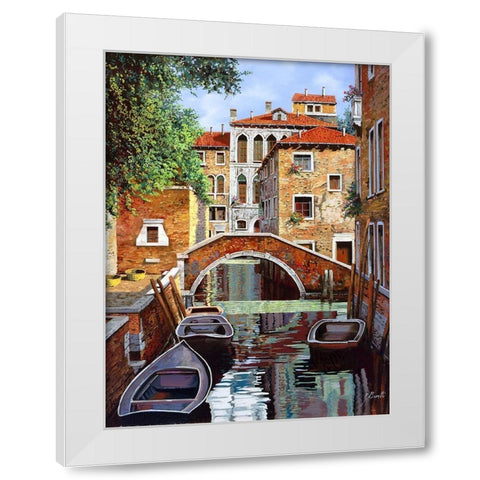 riflessi di venezia White Modern Wood Framed Art Print by Borelli, Guido