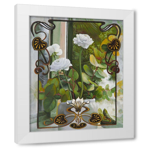 Rose Bianche Liberty White Modern Wood Framed Art Print by Borelli, Guido
