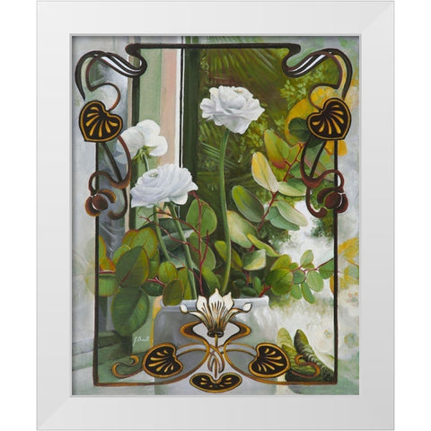 Rose Bianche Liberty White Modern Wood Framed Art Print by Borelli, Guido