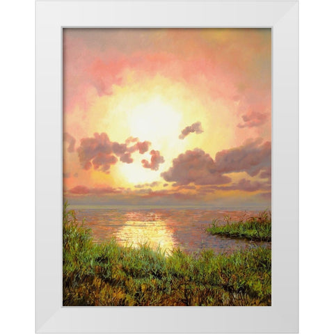 Alba Nella Palude White Modern Wood Framed Art Print by Borelli, Guido