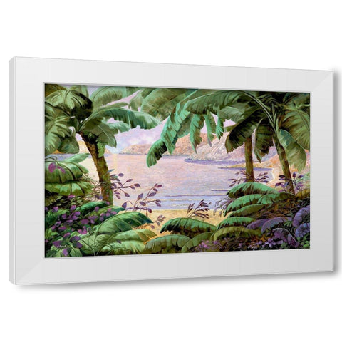 Jungla al Mare White Modern Wood Framed Art Print by Borelli, Guido
