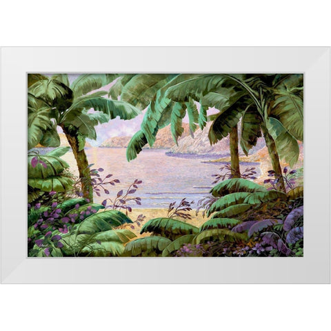 Jungla al Mare White Modern Wood Framed Art Print by Borelli, Guido