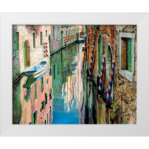 Riflessi Colorati White Modern Wood Framed Art Print by Borelli, Guido
