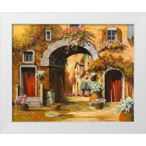 Arco Arancio White Modern Wood Framed Art Print by Borelli, Guido
