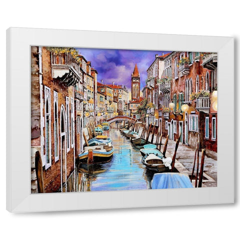 Quasi l alba White Modern Wood Framed Art Print by Borelli, Guido
