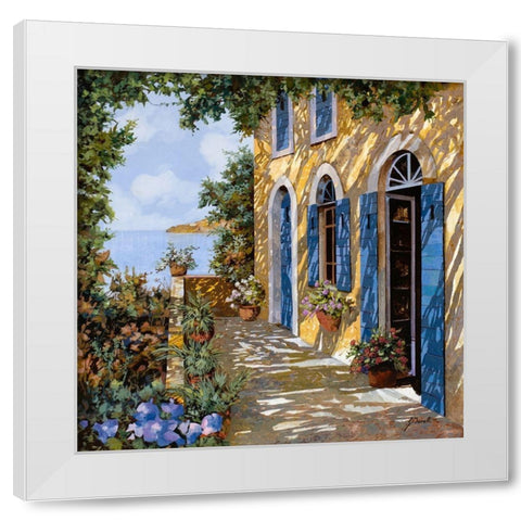 Le Porte Blu White Modern Wood Framed Art Print by Borelli, Guido