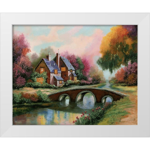 Ponticello a colori White Modern Wood Framed Art Print by Borelli, Guido