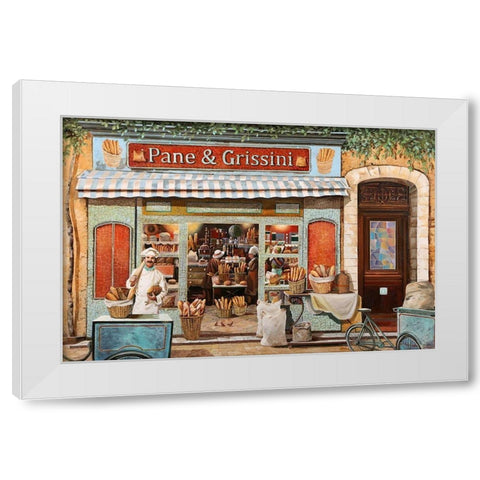 Pane and Grissini White Modern Wood Framed Art Print by Borelli, Guido