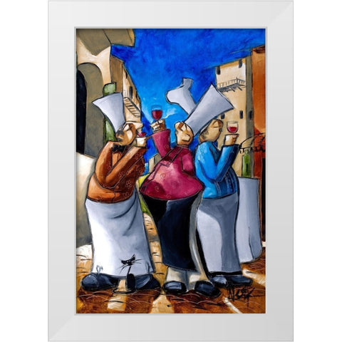 The Break White Modern Wood Framed Art Print by West, Ronald