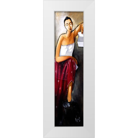 Tall Lady VI White Modern Wood Framed Art Print by West, Ronald