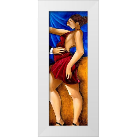 Tango I White Modern Wood Framed Art Print by West, Ronald