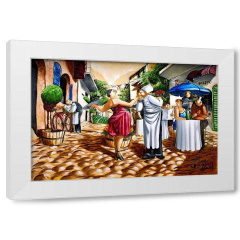 Romantic Chef White Modern Wood Framed Art Print by West, Ronald