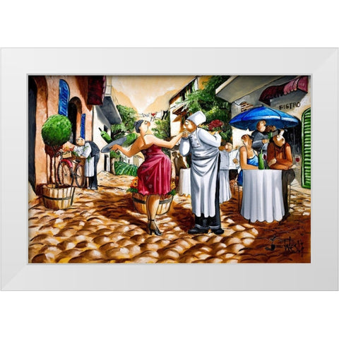 Romantic Chef White Modern Wood Framed Art Print by West, Ronald