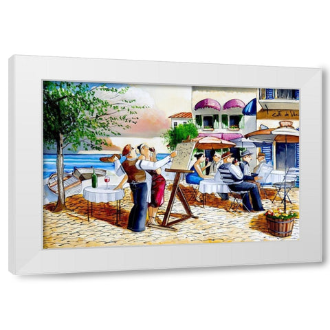 The Artist White Modern Wood Framed Art Print by West, Ronald