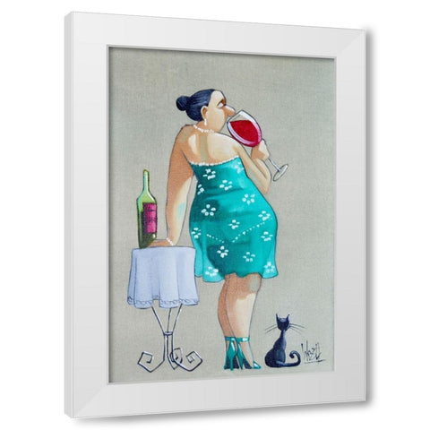 Lunch Break White Modern Wood Framed Art Print by West, Ronald