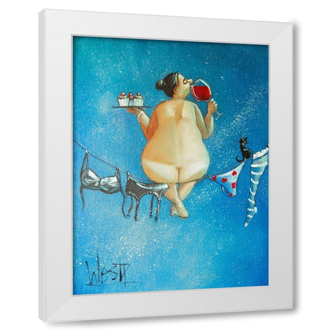 Out of This World White Modern Wood Framed Art Print by West, Ronald