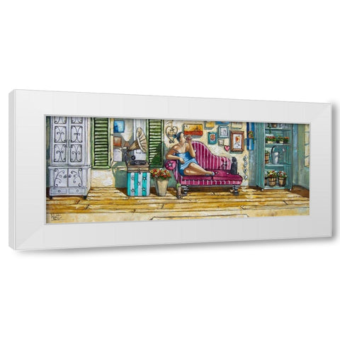 The Farmers Wife White Modern Wood Framed Art Print by West, Ronald