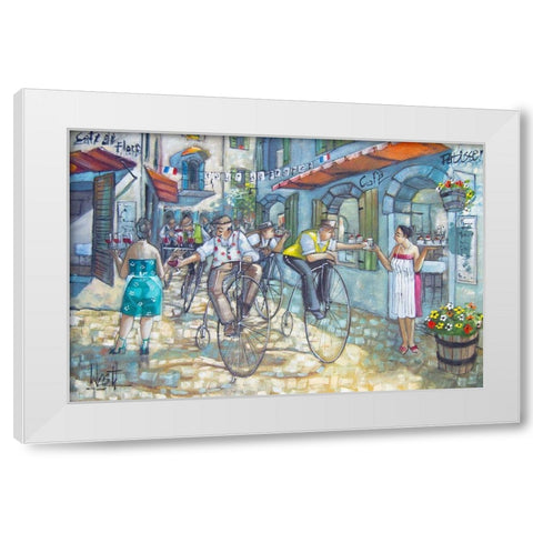 Tour de France I White Modern Wood Framed Art Print by West, Ronald