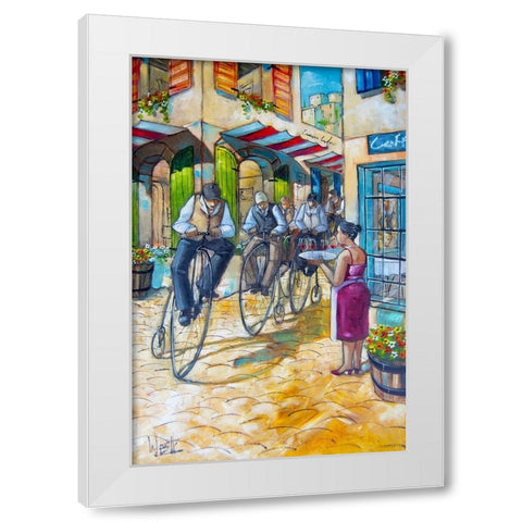 Tour de France II White Modern Wood Framed Art Print by West, Ronald