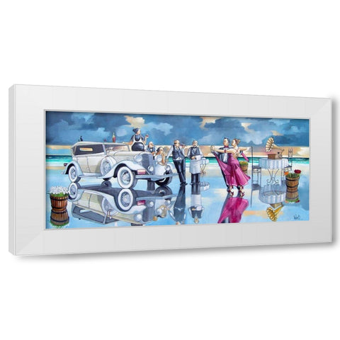 Dance Me to the End of Love White Modern Wood Framed Art Print by West, Ronald